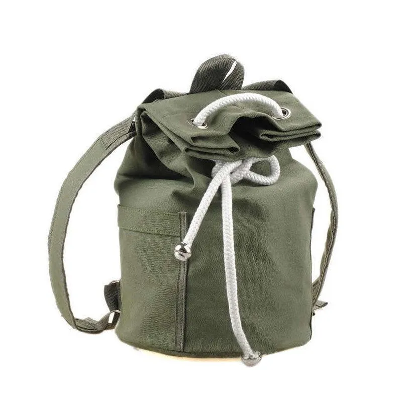 48cm Canvas bucket bag Backpacks with Drawstring backpack  - Free Shipping to N.A.