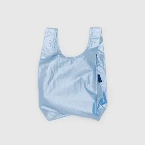 BAGGU Metallic Light Blue Baby Baggu