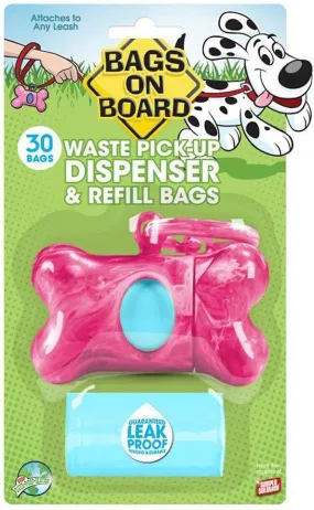 Bags on Board Pink Bone Dispenser