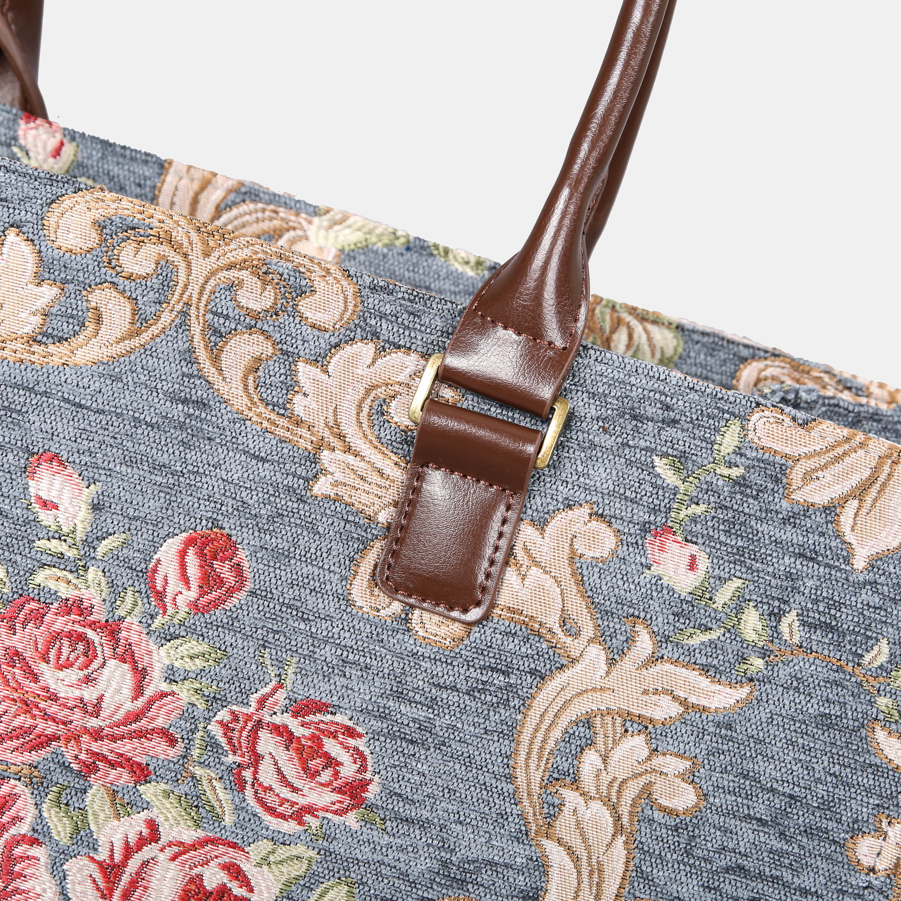 Baroque Garden Grey Laptop Work Tote