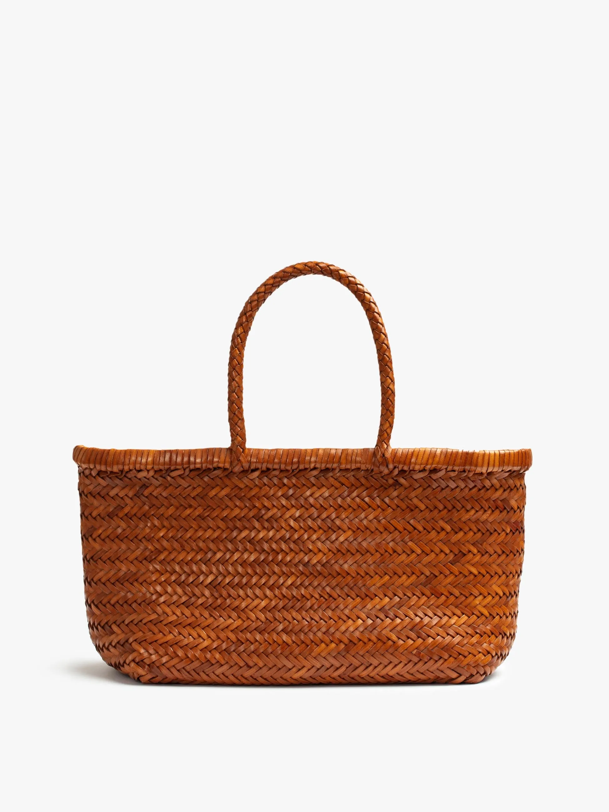 Basket Case Goa Medium Leather Tote - Brown