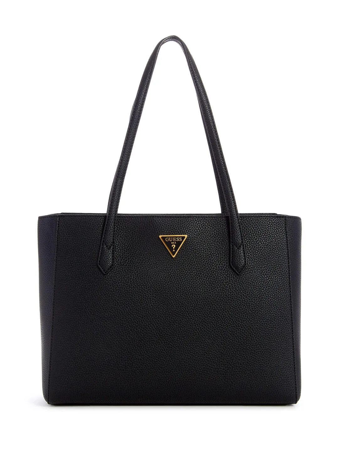 Black Downtown Chic Turnlock Tote Bag