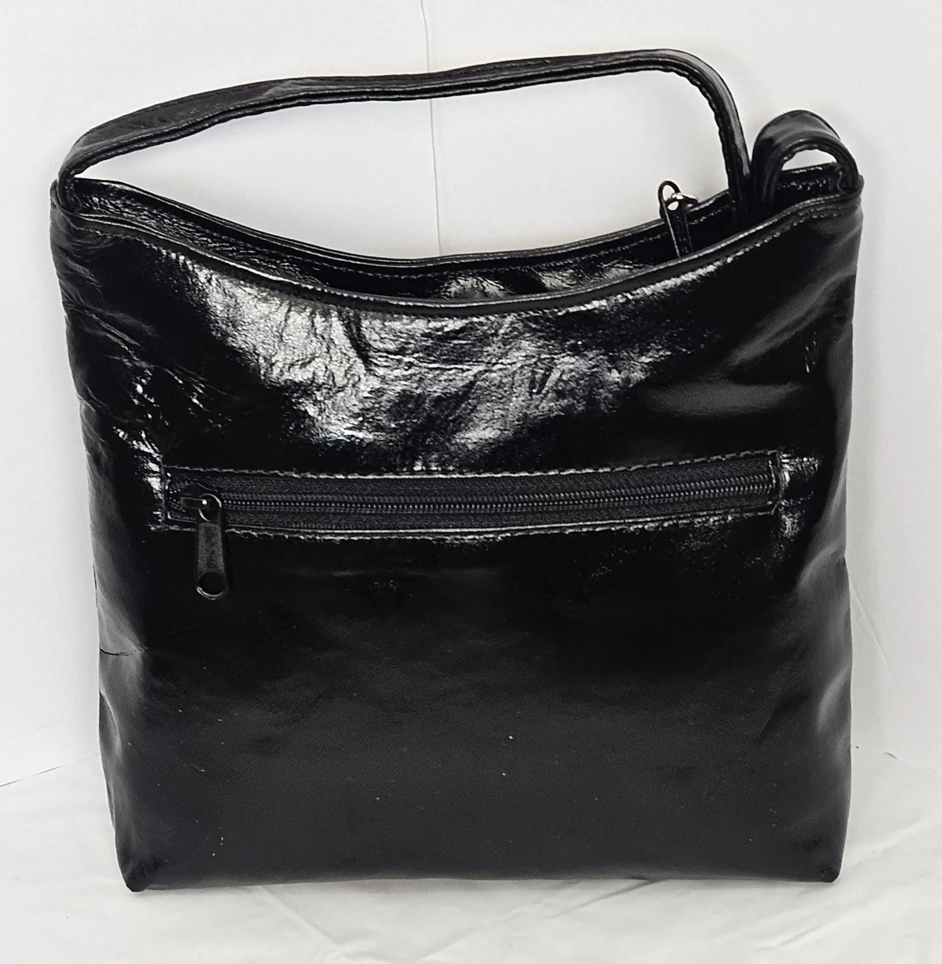 Black Patton Genuine Leather. Stich Design Luxury Handbag. #TR306bps Purses for women,girls,and Universal Use.