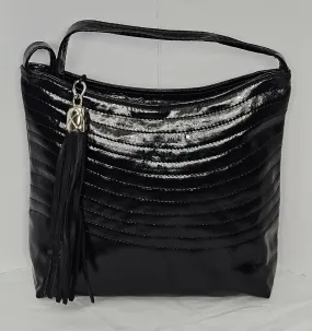 Black Patton Genuine Leather. Stich Design Luxury Handbag. #TR306bps Purses for women,girls,and Universal Use.