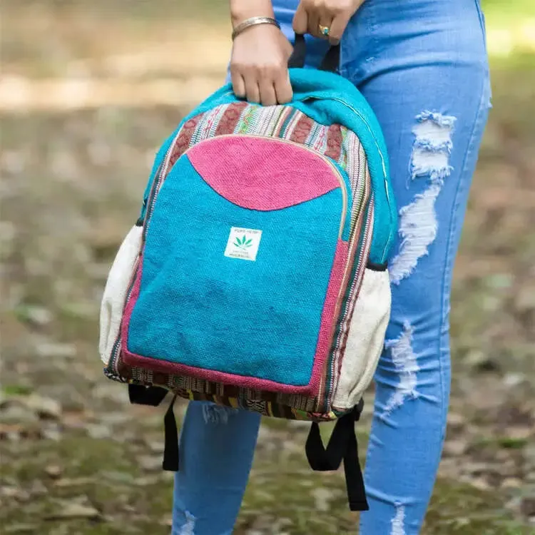 Blue Colored Hippie BackPack