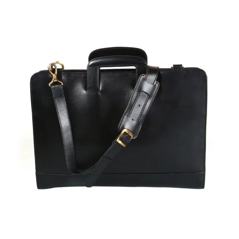 Burlington Leather Briefcase - Black