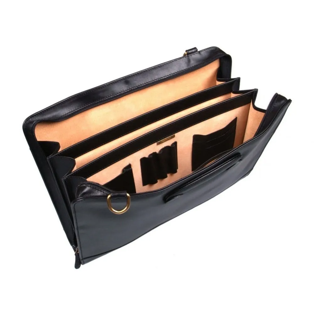 Burlington Leather Briefcase - Black