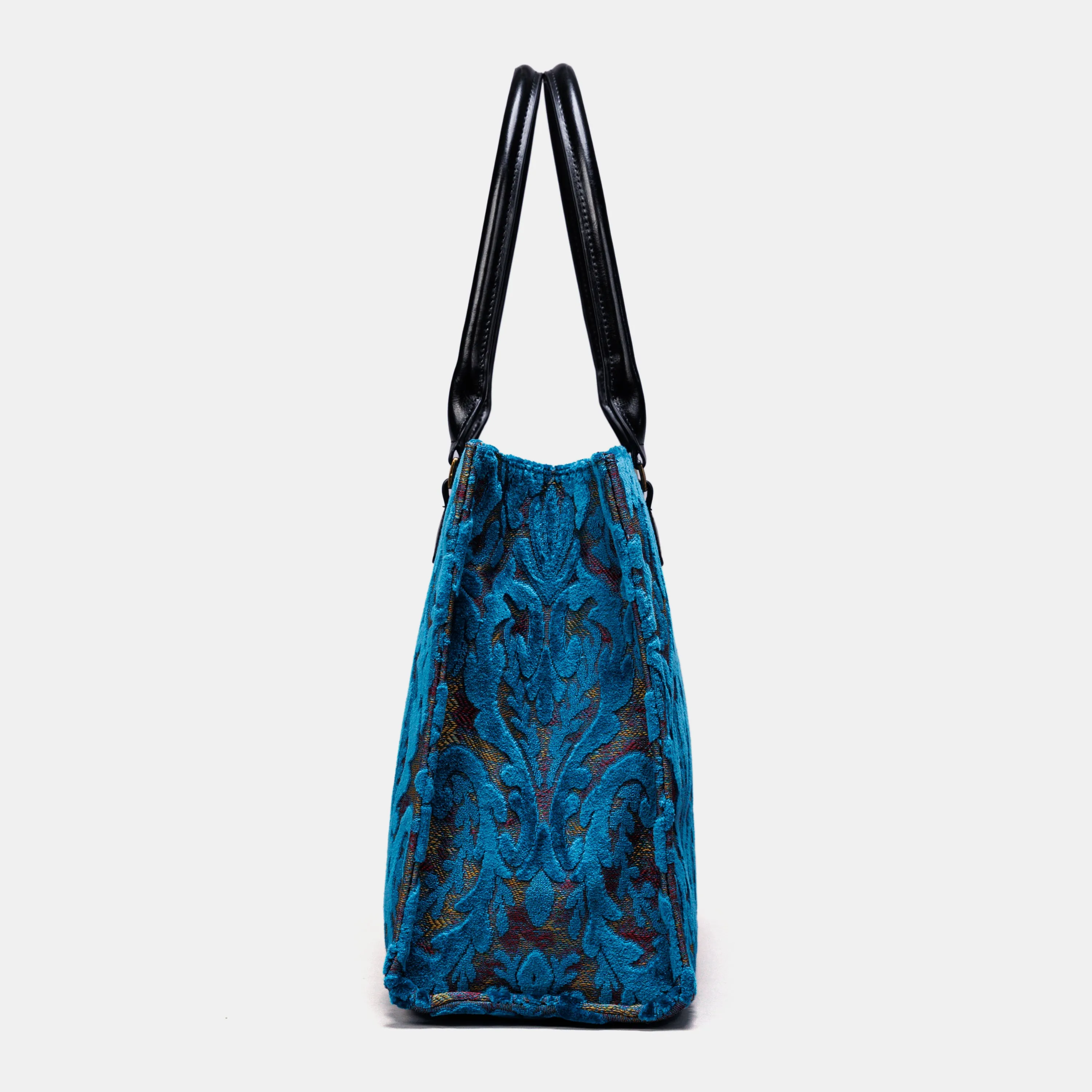 Burnout Velvet Aqua Blue Laptop Work Tote