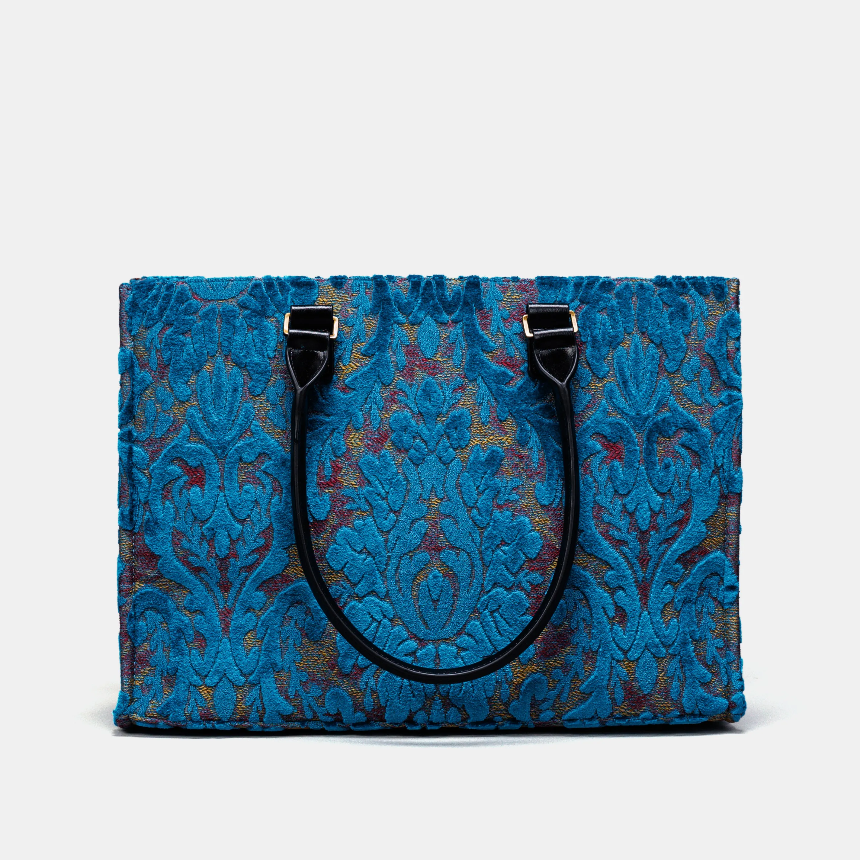 Burnout Velvet Aqua Blue Laptop Work Tote