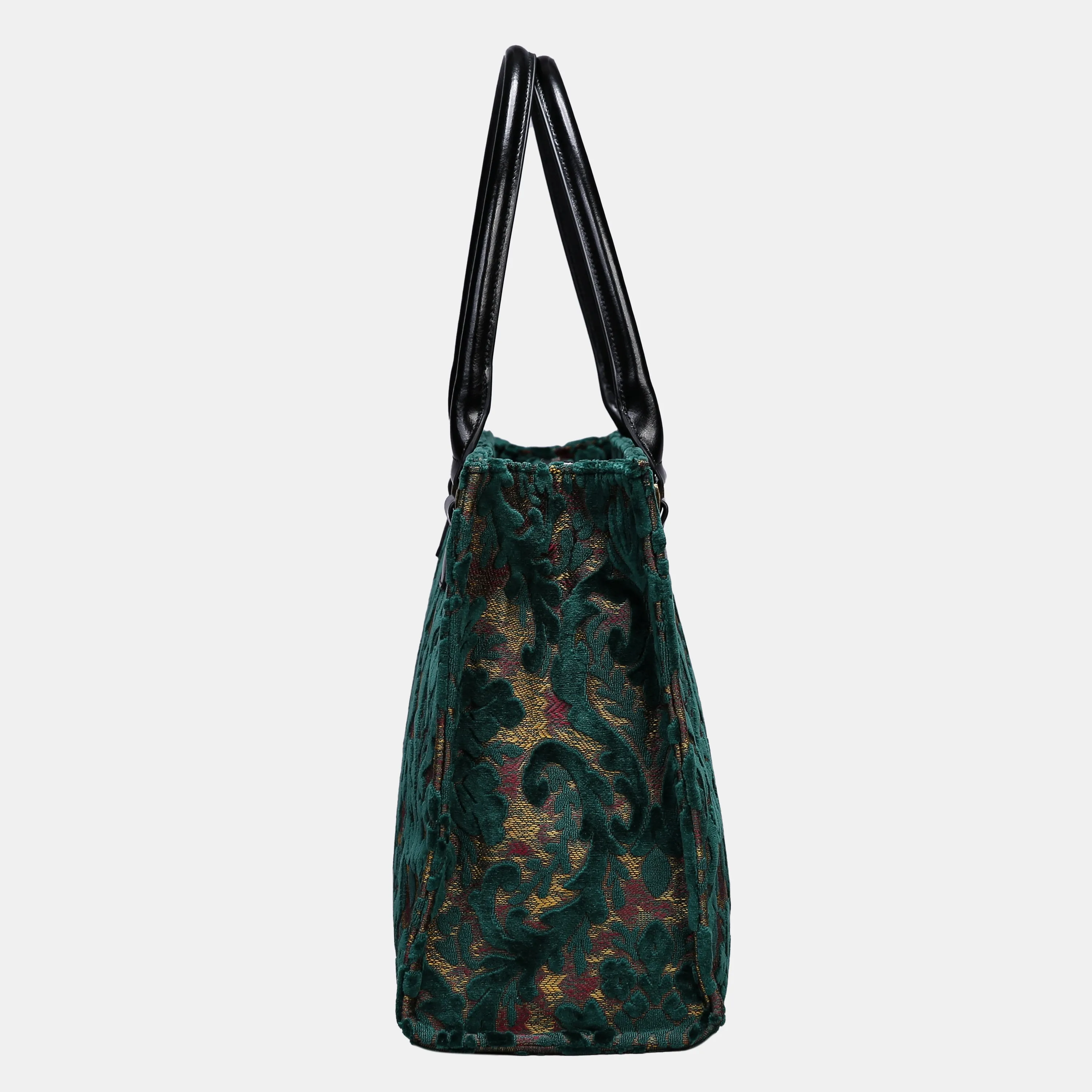 Burnout Velvet Jade Green Laptop Work Tote