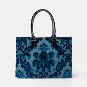 Burnout Velvet Revival Aqua Laptop Work Tote