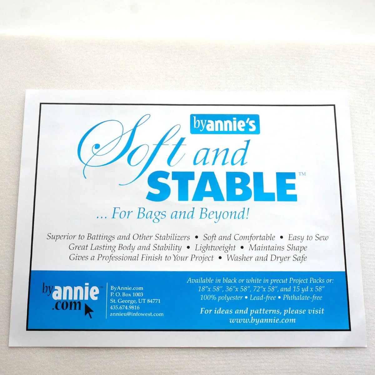 By Annie's Soft & Stable 1/2Yd Precut (18" x 58")