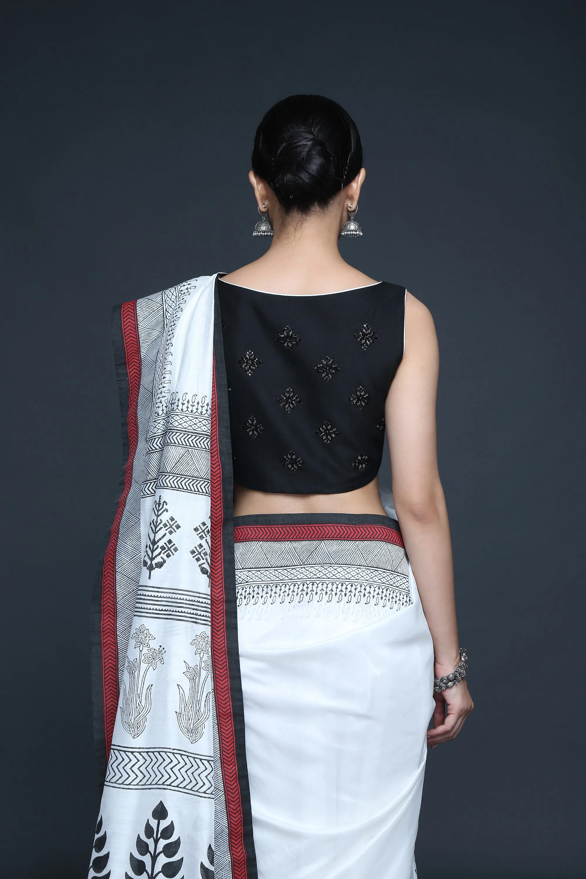 Classic Block Printed Saree Set