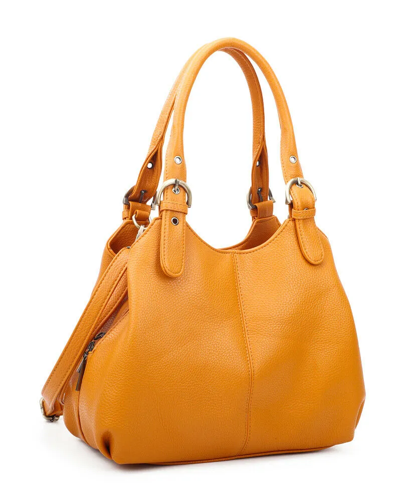 Classic Mattea Soft Handbag - Mustard