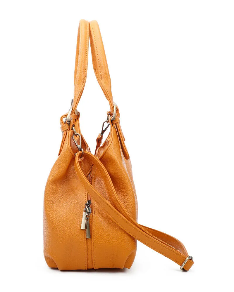 Classic Mattea Soft Handbag - Mustard