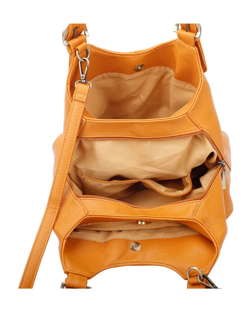 Classic Mattea Soft Handbag - Mustard