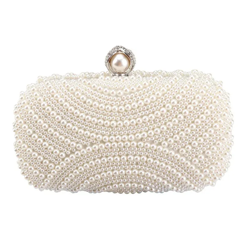 Designer Beaded Pearl Clutch Evening Bags