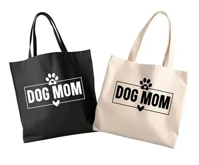 Dog Mom Canvas Tote