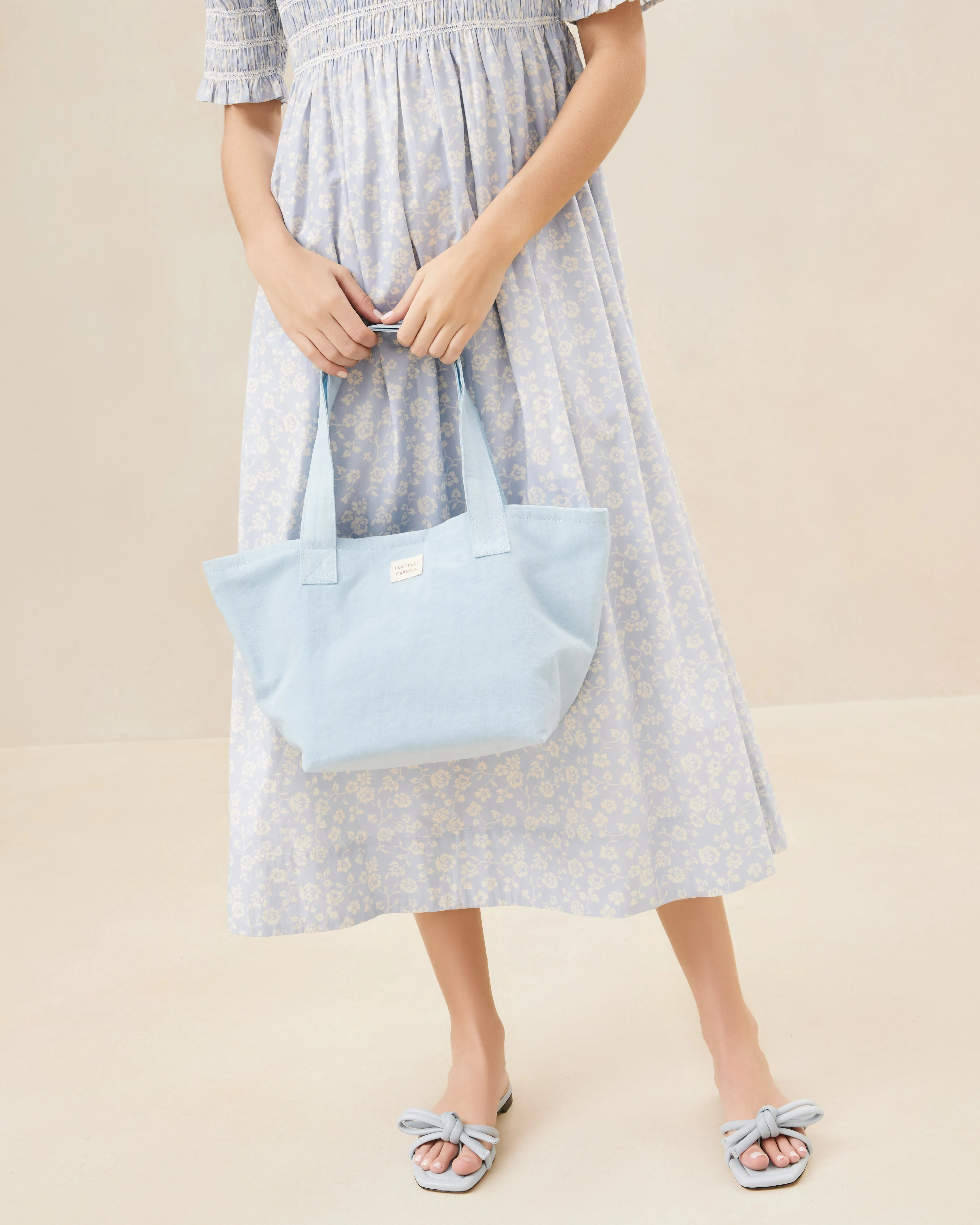 Ellis Light Blue Packable Tote