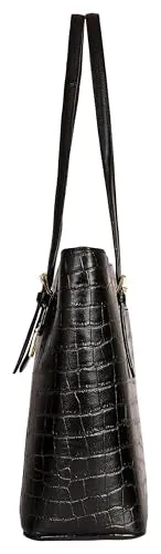 eske Jemma Genuine Leather Tote Bag for Women (Black)