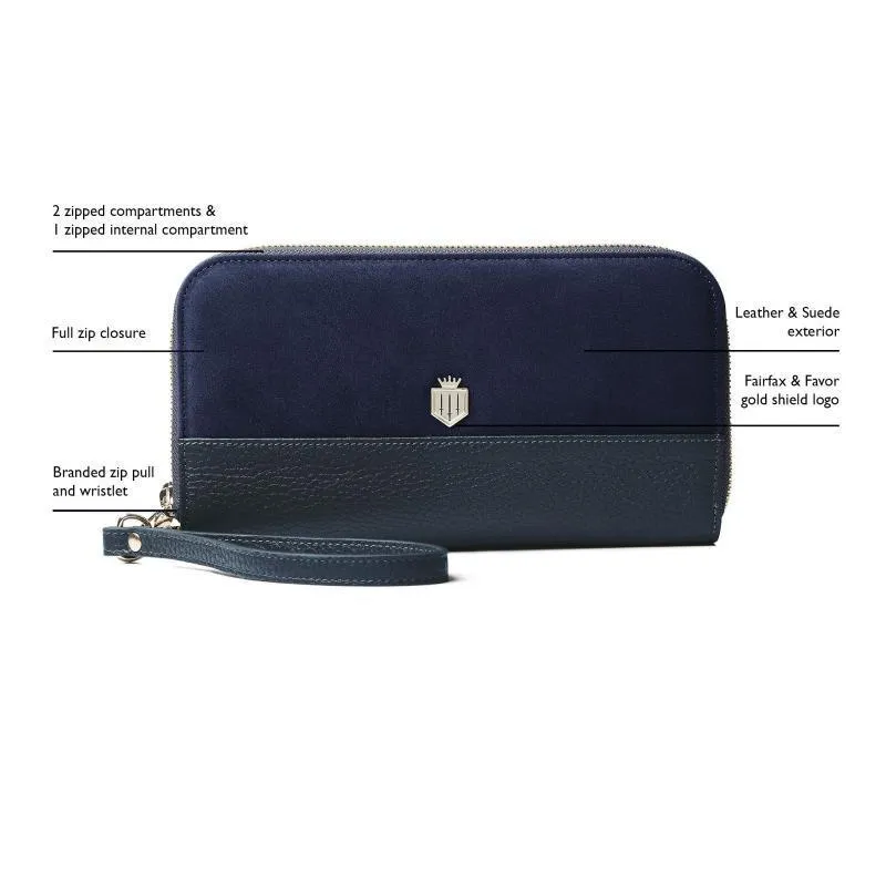 Fairfax & Favor Salisbury Ladies Travel Purse - Navy