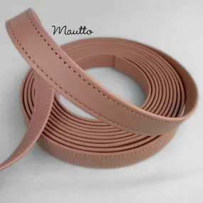 Finished Pink Leather Strapping - 3/4 inch (0.75") Wide - for DIY, Leathercrafting, Repair & more