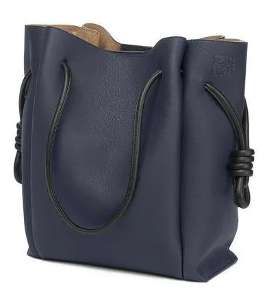 Flamenco Knot Tote Bag Midnight Blue/Black