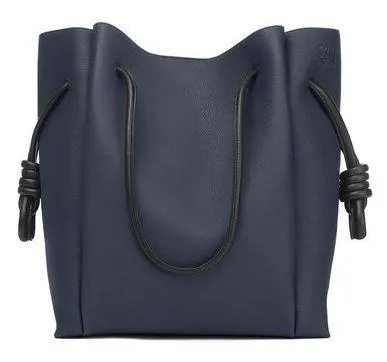 Flamenco Knot Tote Bag Midnight Blue/Black