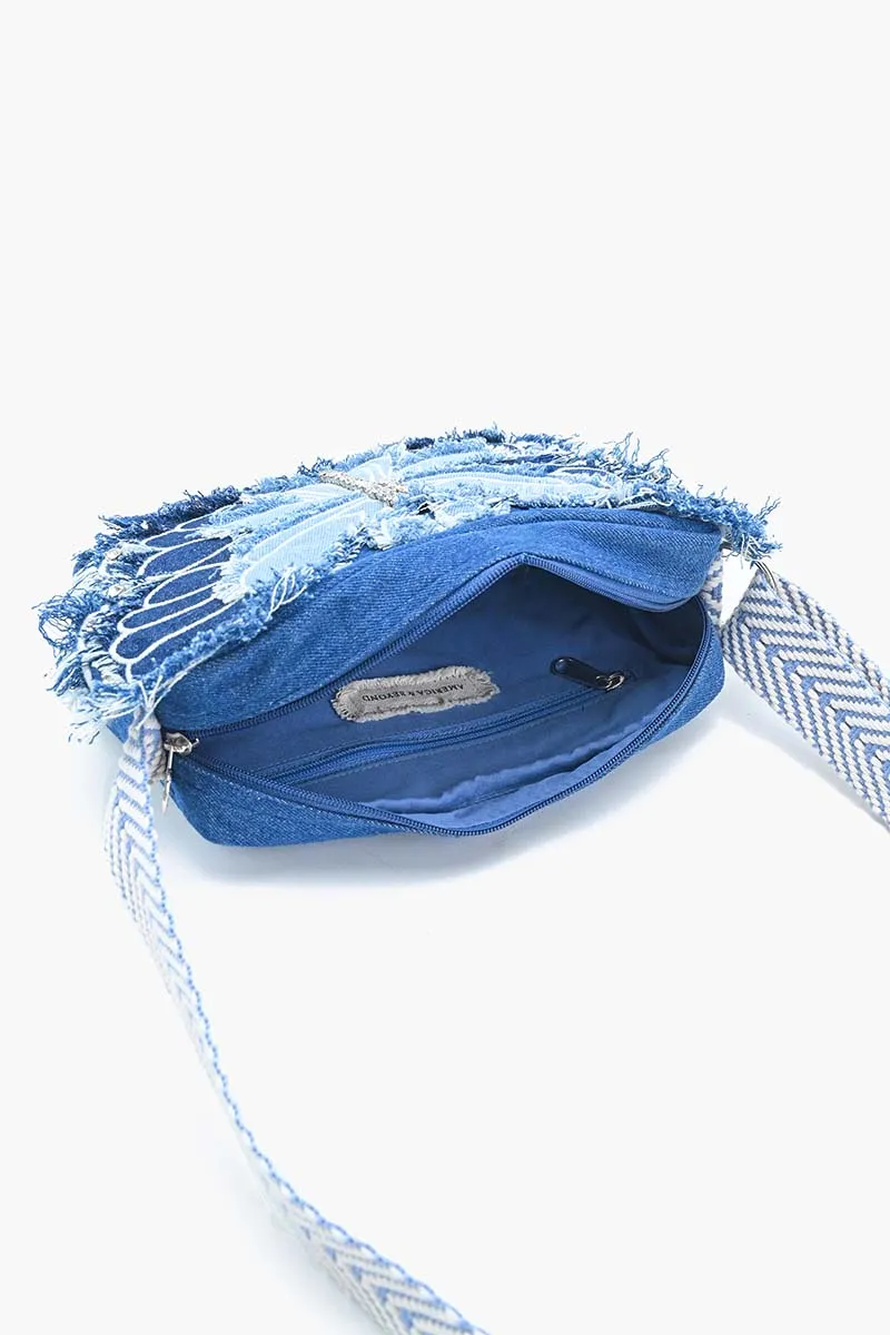 Flutter Sparkle Denim Bag