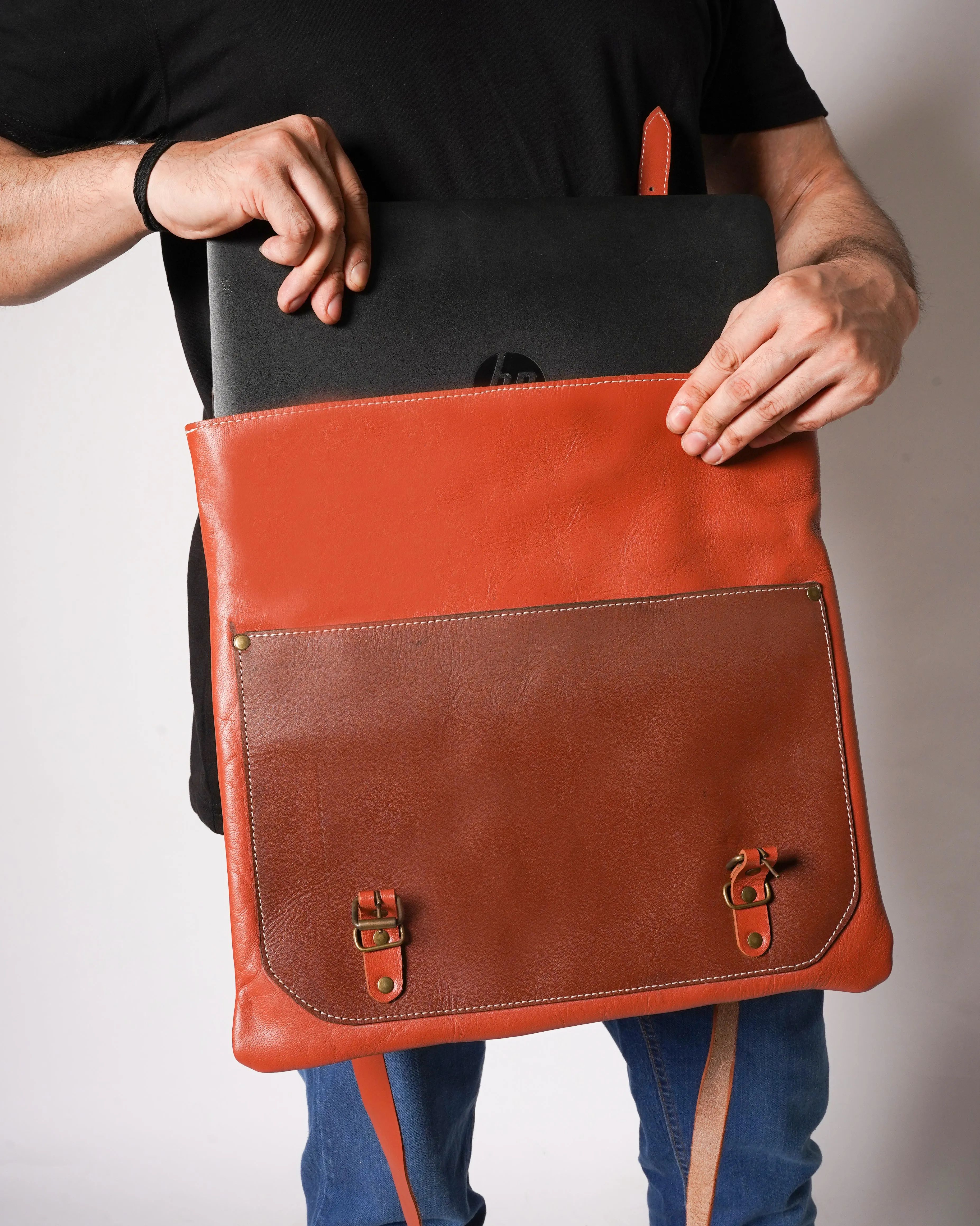 For Sale Elegant Leather Briefcase and Messenger Bag in Stylish Design