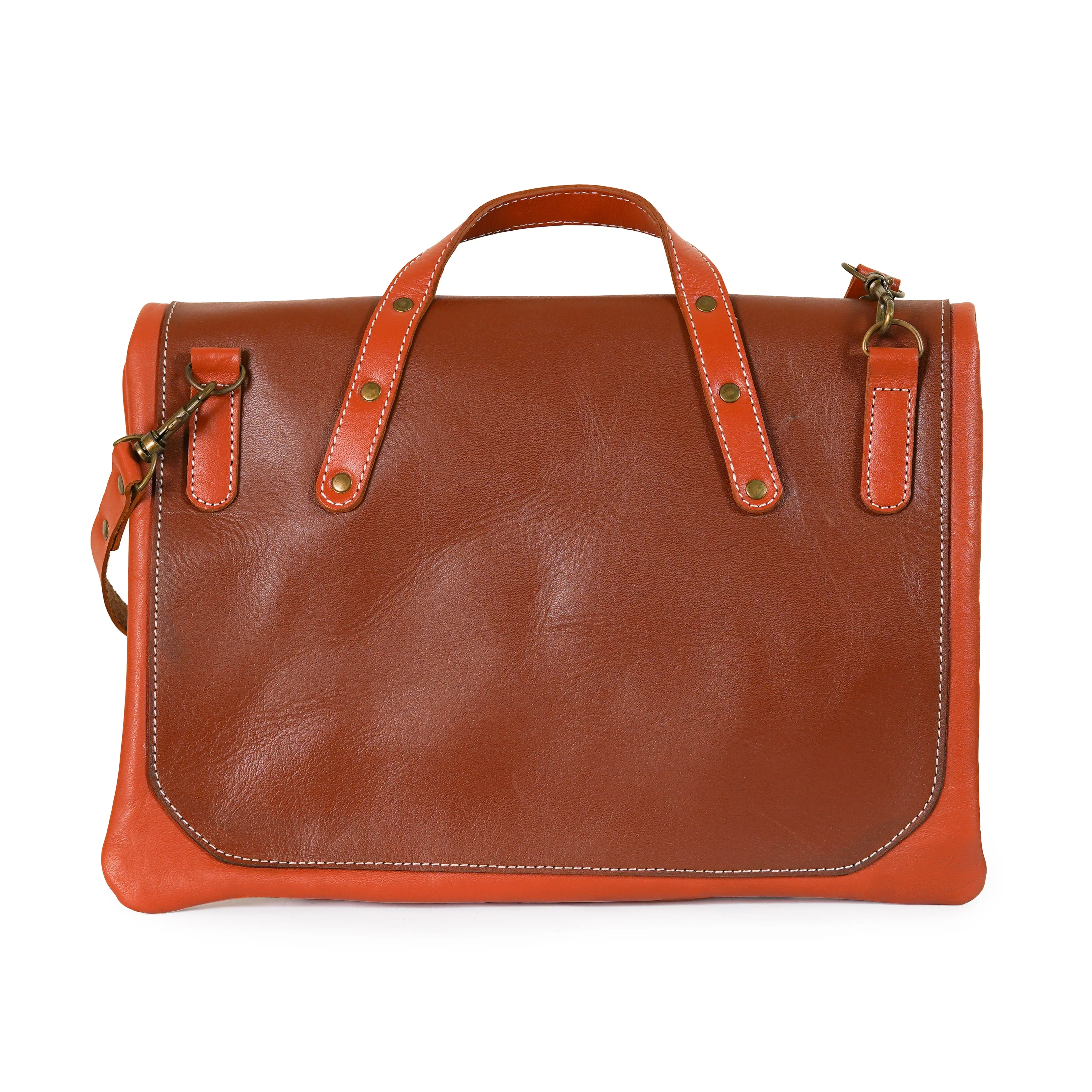 For Sale Elegant Leather Briefcase and Messenger Bag in Stylish Design