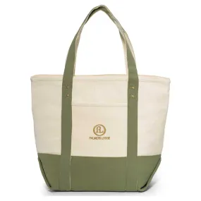 Gemline Loden Green Seaside Zippered Cotton Tote