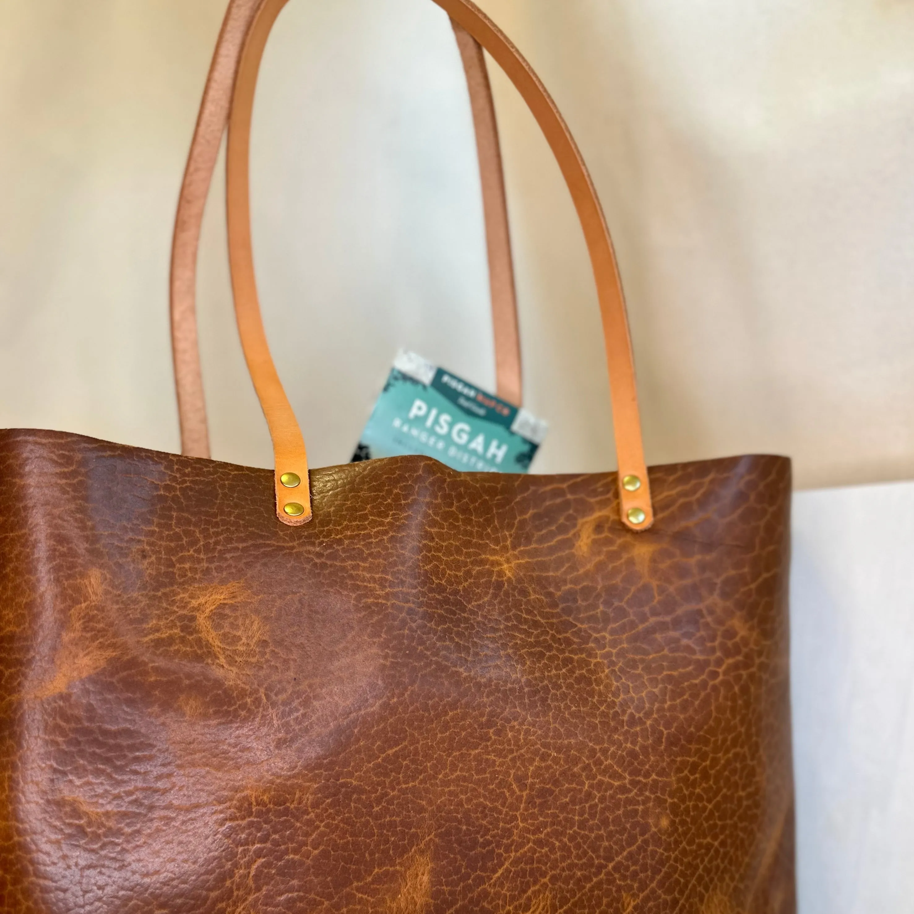 Glazed Bison First Class Luxe Leather Tote Bag