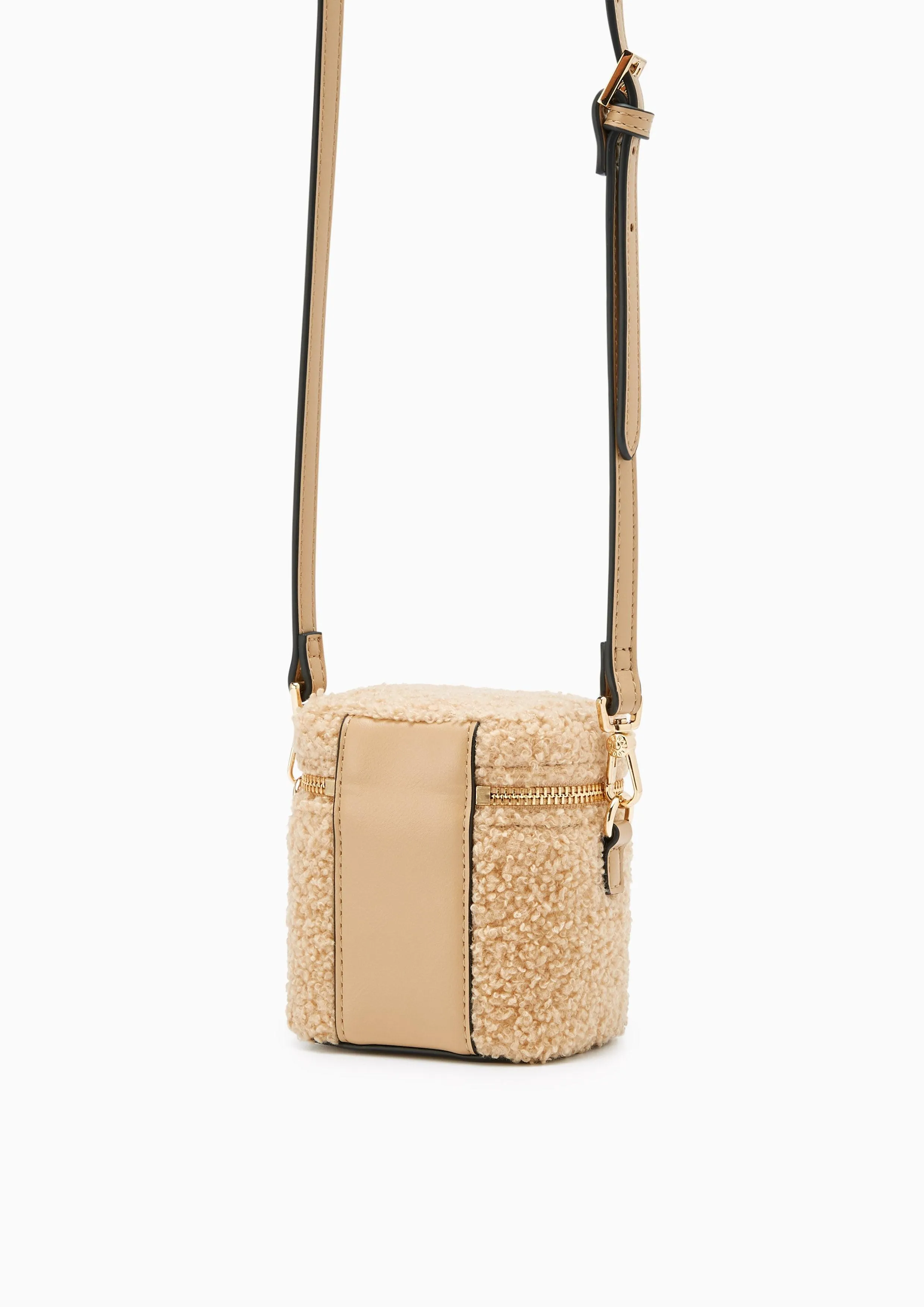 Gracelyn Crossbody Fur Bag Light Brown