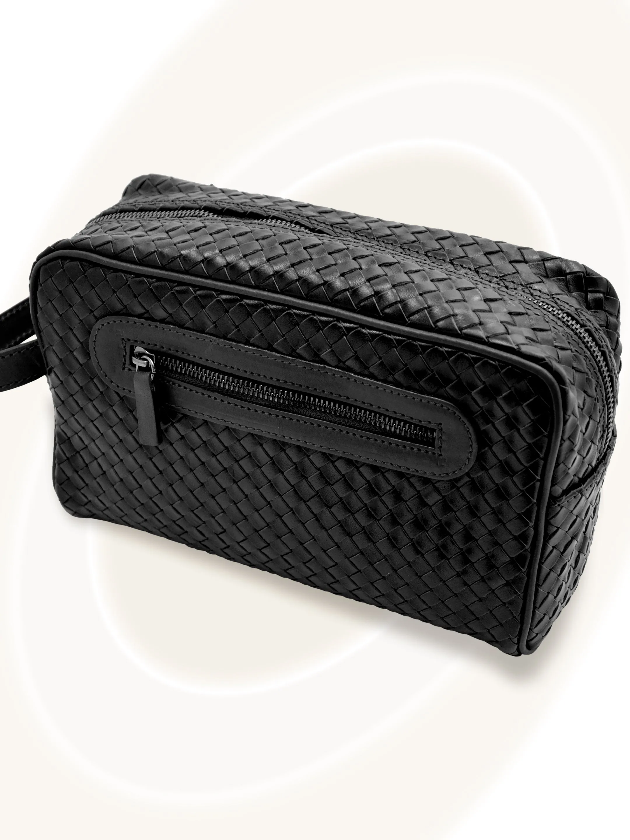 Hand-Woven Leather Necessaire