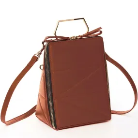 Heidi Brown Leather Backpack Purse