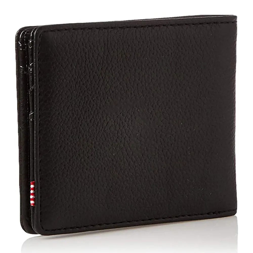 Herschel Unisex Black Pebbled Hank Leather RFID Wallet - 10368-01885