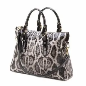 High Fashion Snake Skin Tote Handbag