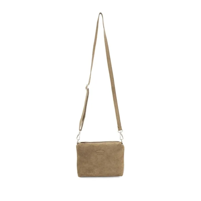 Italian Leather Suede Leather Circle Handle with Fringes Handbag - Swolit Giulia-Light Tan