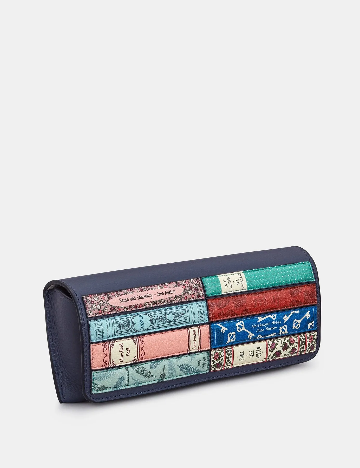 Jane Austen Bookworm Leather Glasses Fold Case