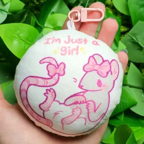 Just a Girl Rat Soft Pillow Sensory Keychain!