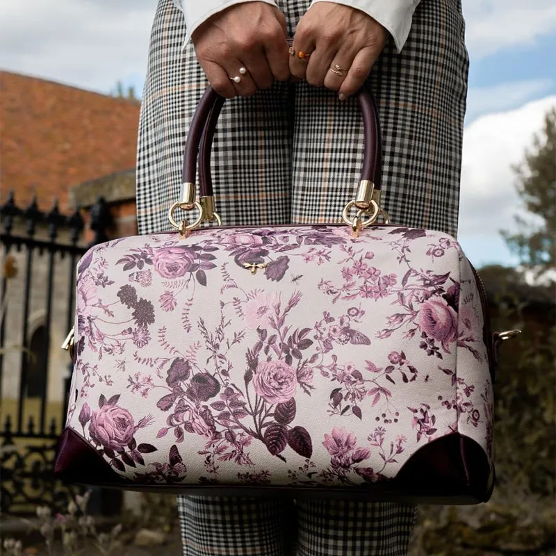 Large Bowling Bag - Plum Rambling Floral