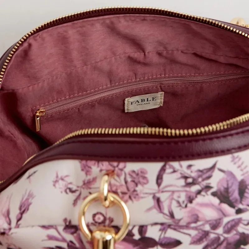 Large Bowling Bag - Plum Rambling Floral