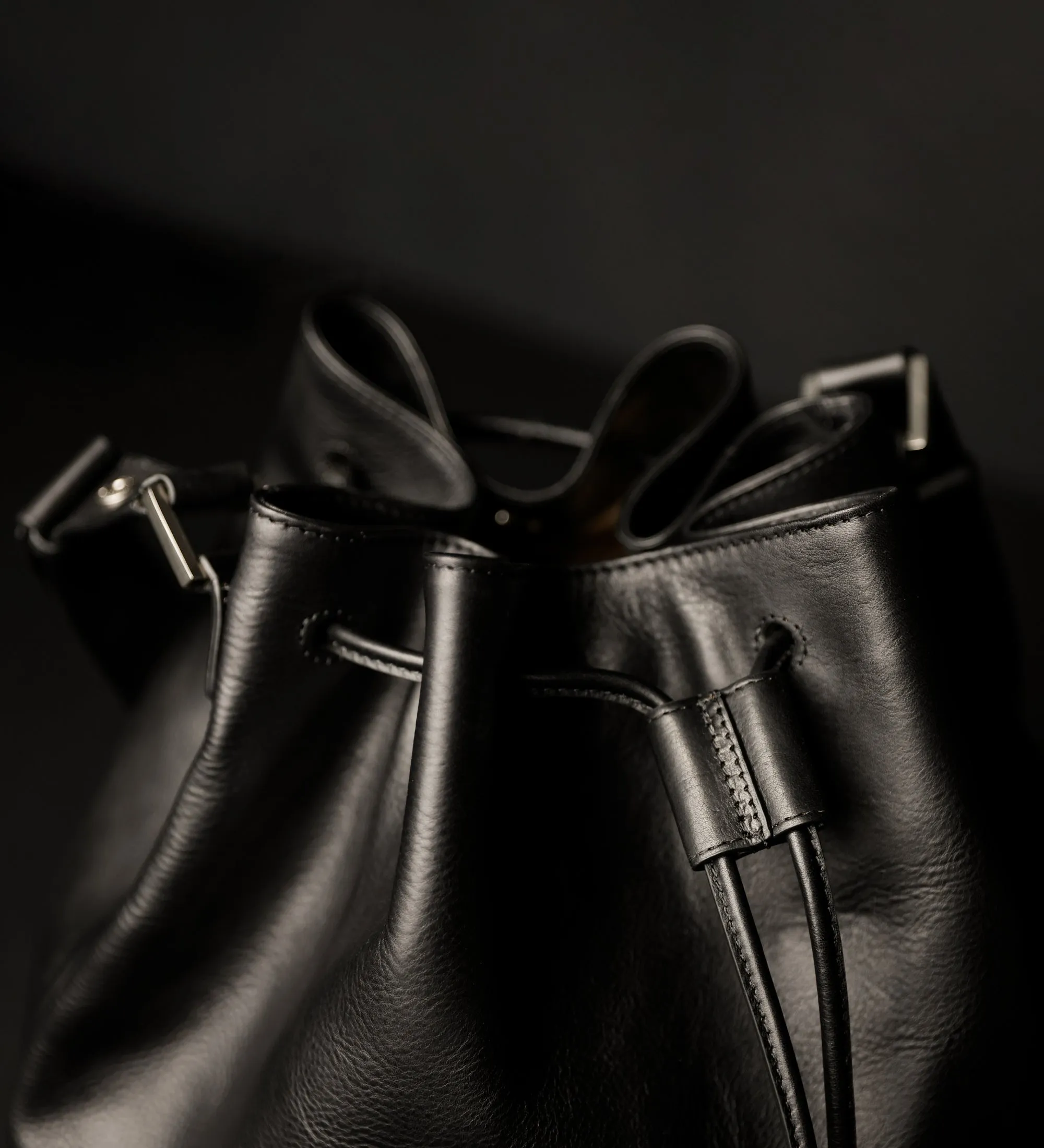 Leather Bucket Bag for Women - Sybil