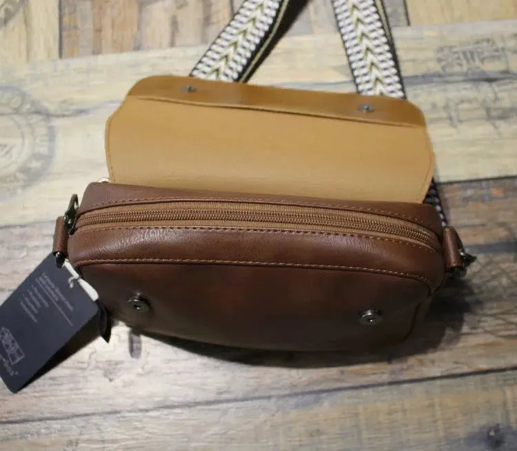 Leather Crossbody Flap Bag