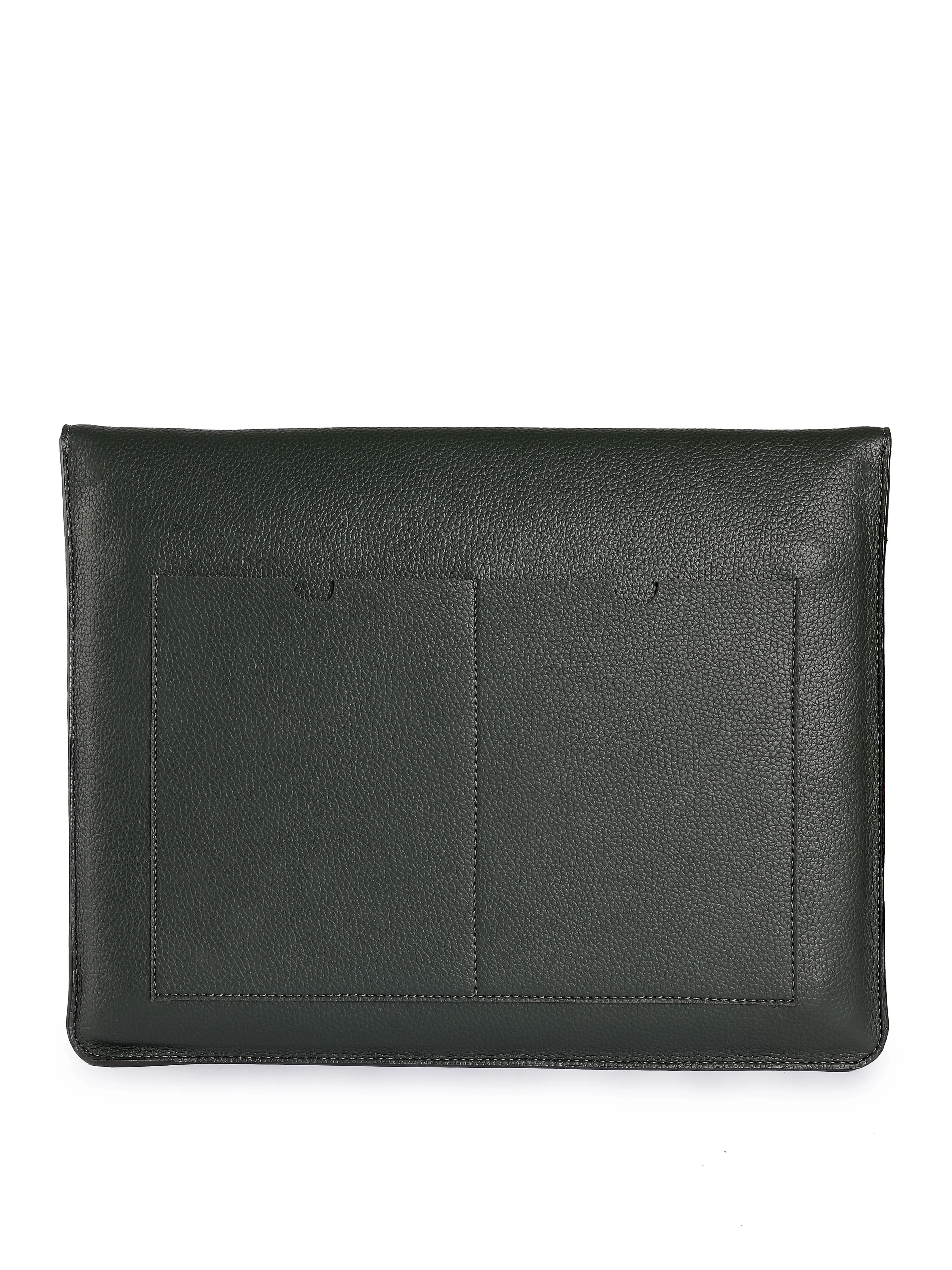 Leather Laptop Sleeve : Fern Green