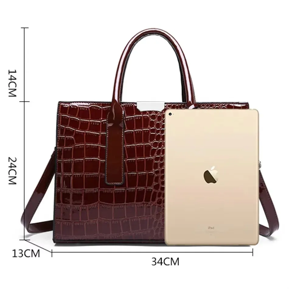 Luxury Handbag Fashion Print Large Capacity Soft Leather Women Shoulder Crossbody Bag Leisure Designer Ladies Purses and Handbag