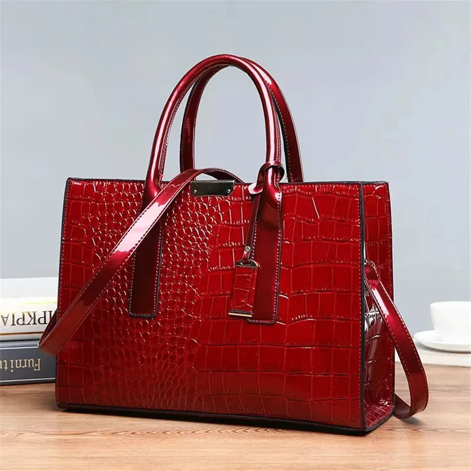 Luxury Handbag Fashion Print Large Capacity Soft Leather Women Shoulder Crossbody Bag Leisure Designer Ladies Purses and Handbag