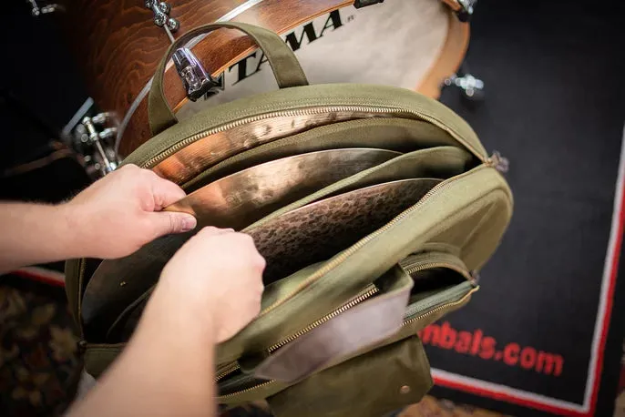 MEINL Waxed Canvas Backpack Cymbal Bag - FOREST GREEN