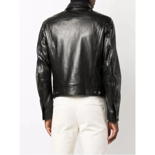 Men Classic Designer Leather Jacket